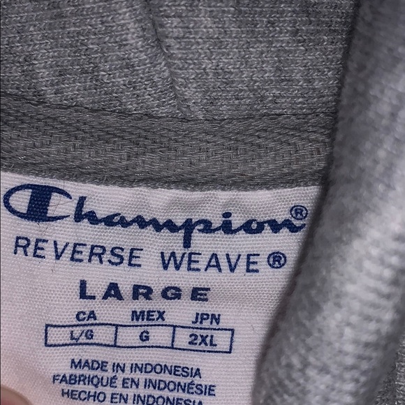 Large Grey Champion Hoodie - Picture 3 of 3